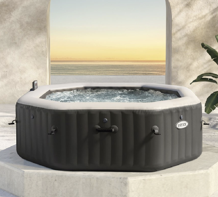 Spa Gonflable – INTEX – Carbone 4 places + Couverture Thermique – DESTOCKAGE – Image 10