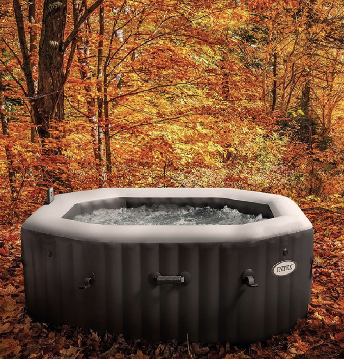 Spa Gonflable – INTEX – Carbone 4 places + Couverture Thermique – DESTOCKAGE – Image 7