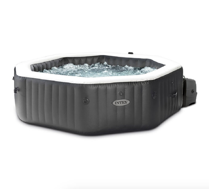 Spa Gonflable – INTEX – Carbone 6 places + Couverture Thermique – DESTOCKAGE – Image 1