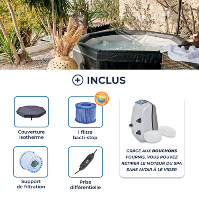 Spa semi-rigide Netspa Octopus - 6 places – Image 2